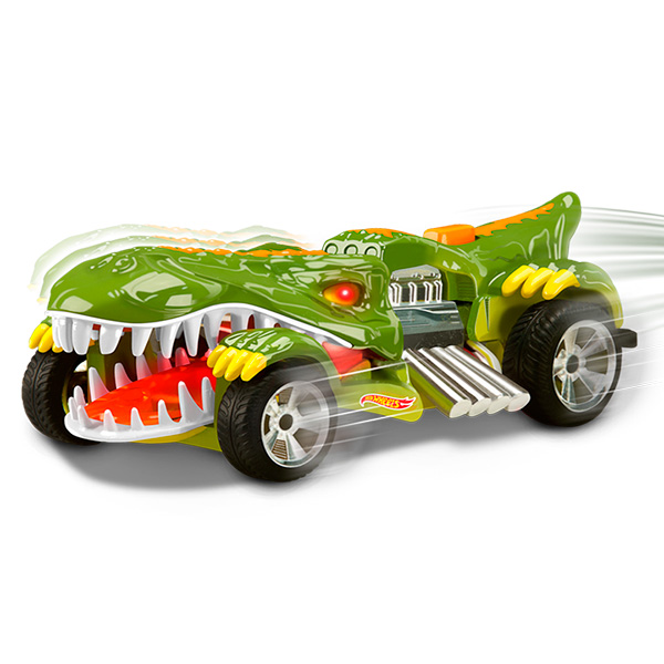 Машинка Hot Wheels со светом и звуком – Динозавр, зелёная, 13,5 см  